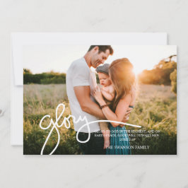 Cartão De Festividades Glória a Deus na Foto Mais Alta Escrita