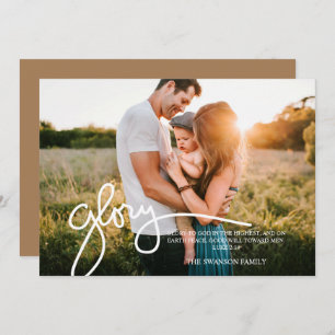 Cartão De Festividades Glória a Deus na Foto Mais Alta Escrita