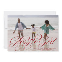 Glória a Deus Uma foto religiosa Vermelha Natal