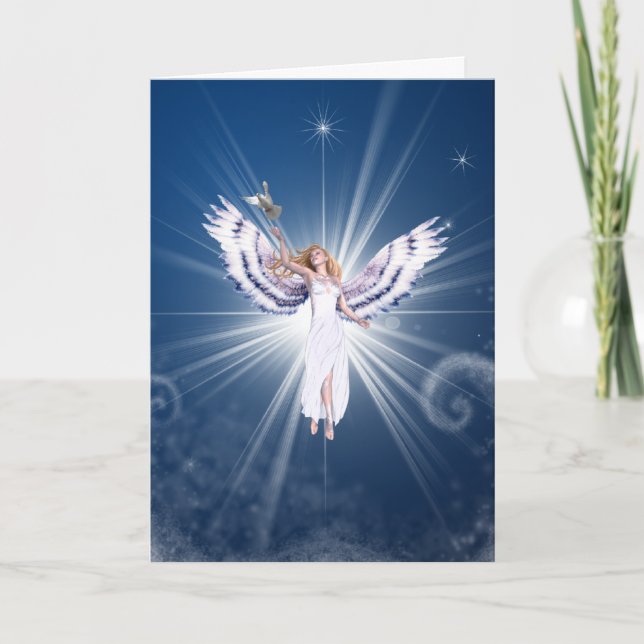 Cartão De Festividades Gloria Christmas Angel (Frente)