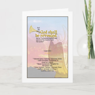 Cartão De Festividades Glória de Deus Revelada - Isaiah 40:5