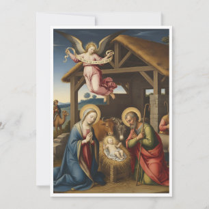 Cartão De Festividades Glória Religiosa Elegante A Deus Natal Cristão