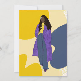 Cartão De Festividades Glória Sunshine - Arte Negra Única Feita à Mão