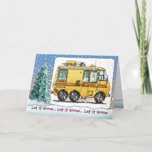 Cartão De Festividades GMC Motor Home Camper RV Holiday Cards