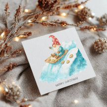 Gnome Minimalista Feliz Natal 