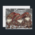Cartão De Festividades Gnome Steampunk Winter Christmas<br><div class="desc">Gnome Steampunk Winter Christmas</div>