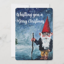 Gnomo de Natal Assobiando Caprichoso sem foto