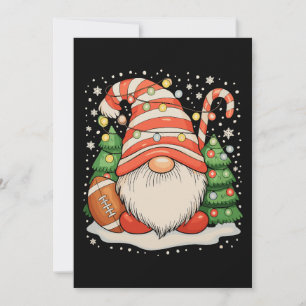 Cartão De Festividades Gnomo de Rena Futebol Bola Luzes de Natal Natal
