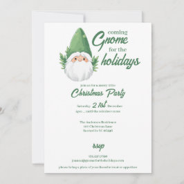 Cartão De Festividades Gnomo do Papai Noel Bonito para as Festas