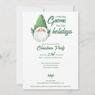 Cartão De Festividades Gnomo do Papai Noel Fofo para as Festas