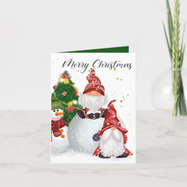 Cartão De Festividades gnomo festivo de Natal