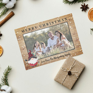Cartão De Festividades Gnomo Lenhador Rústico Foto de Natal