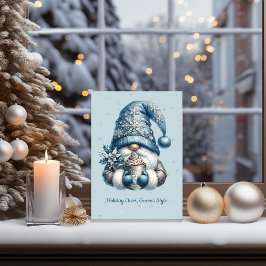 Cartão De Festividades Gnomo Quente