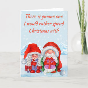 Cartão De Festividades Gnomo um Prefiro Passar o Natal