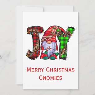 Cartão De Festividades Gnomos Alegres Feliz Natal Gnomies Moderno