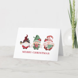 Cartão De Festividades Gnomos de Natal Fofos