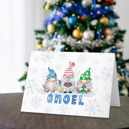 Cartão De Festividades Gnomos de Natal GNOEL Saudação