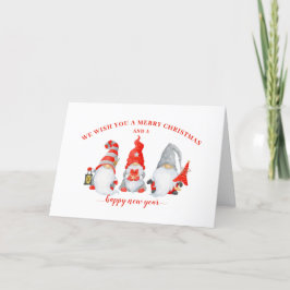 Cartão De Festividades Gnomos Fofos Natal Personalizado