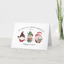 Cartão De Festividades Gnomos Fofos Natal Personalizado