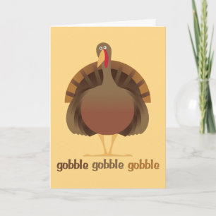 Cartão De Festividades Gobble Gobble Thanksgiving card