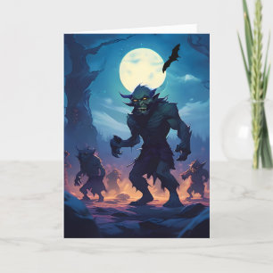 Cartão De Festividades Goblin Shuffle Halloween