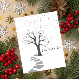 Cartão De Festividades God With Us Christmas Greeting Card