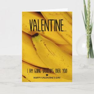 Cartão De Festividades Going bananas over you Valentine's Day