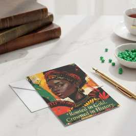 Cartão De Festividades Gold Crowned Queen Heritage Spirit Card