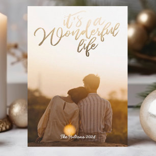 Cartão De Festividades Gold Foil é uma Foto de Natal maravilhosa