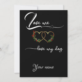 Cartão De Festividades Gold heart funny quote black Flat Holiday Card
