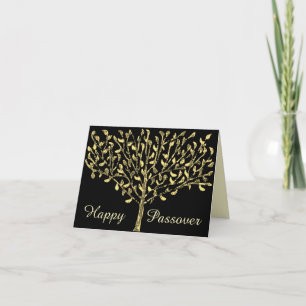 Cartão De Festividades Gold Leaf Tree Passover Card