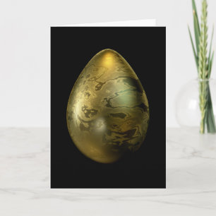 Cartão De Festividades Gold-Marbled Egg