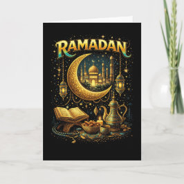 Cartão De Festividades Golden Nights of Ramadan
