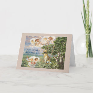 Cartão De Festividades Golden Retriever Angel Greeting Card