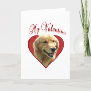 Cartão De Festividades Golden Retriever My Valentine