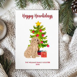 Cartão De Festividades Goldendoodle Happy Howliday Card