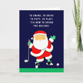 Cartão De Festividades Golf Christmas