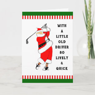 Cartão De Festividades golf Christmas holiday card