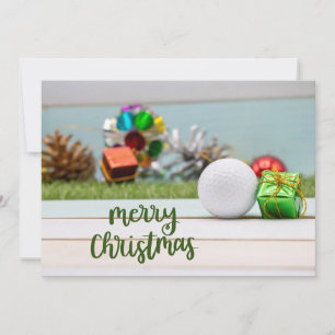 Cartão De Festividades Golf Feliz Natal para Golfer