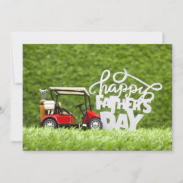 Cartão De Festividades Golf Happy Dia de os pais com carrinho de golfe em