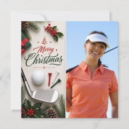 Cartão De Festividades Golf Natal Crie Sua Própria Foto