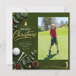 Cartão De Festividades Golf Natal Crie Sua Própria Foto