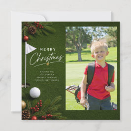 Cartão De Festividades Golf Natal Crie Sua Própria Foto