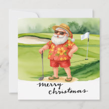 Golf Santa Claus jogando no Natal