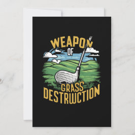 Cartão De Festividades Golf Weapon of Grass Destruction Art