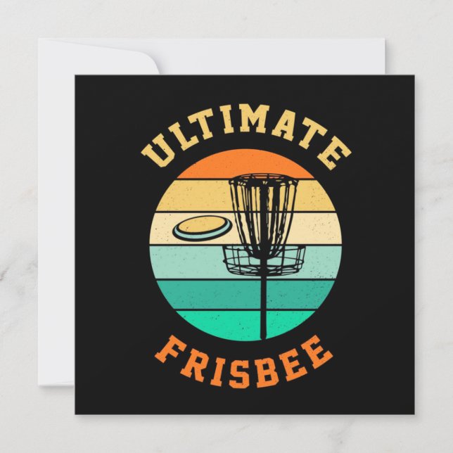 Cartão De Festividades Golfe de Disco Ultimate Frisbee (Frente)