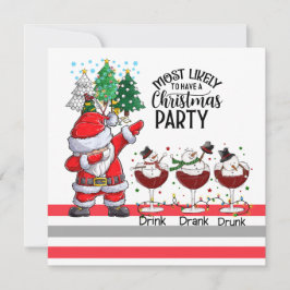 Cartão De Festividades Golfe é mais provável ter Papais noeis de Natal