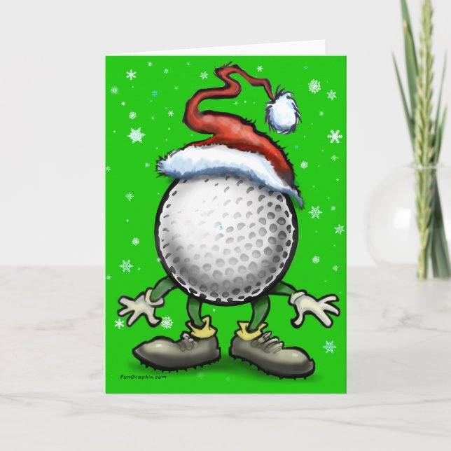 Cartão De Festividades Golfe Natal (Frente)