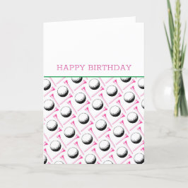 Cartão De Festividades Golfer Happy Birthday adiciona a própria mensagem 