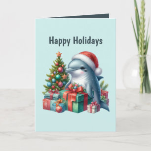 Cartão De Festividades Golfinho festivo e personalizável